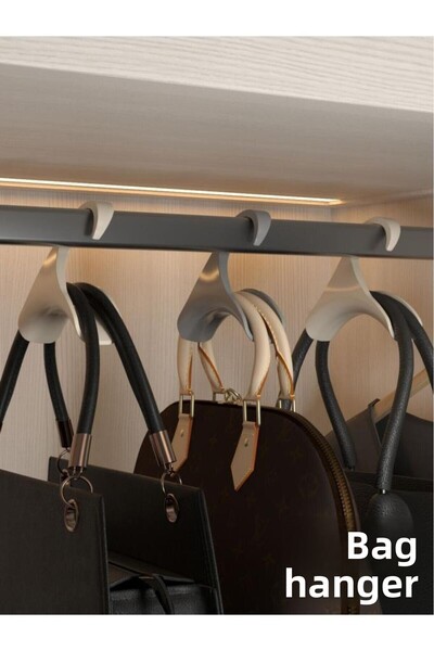 OKFİS 6 Κρεμάστρες για τσάντες Premium Γκρι Πλαστικές