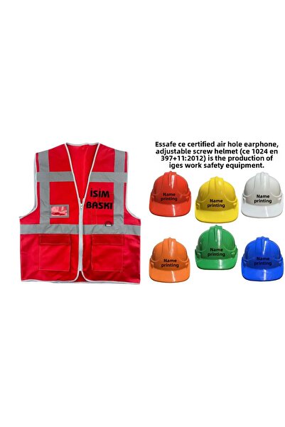 Teknik طقم سترة خوذة - سترة مهندس - خوذة بفتحات هوائية معتمدة من CE