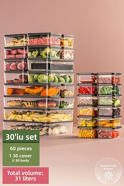 Vienev Pachet de 30 Organizator gri pentru frigider, potrivit pentru cuptorul...