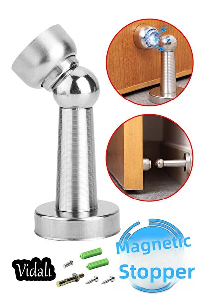 Badem10 باب أثاث مع مغناطيس - سدادة معدنية مع مسامير وحامل كروم وسدادة