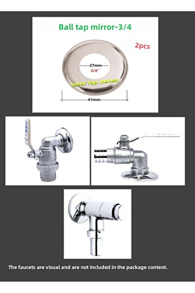 Işıklar Bright Chrome Spherical Tap Mirror - 3/4 (Pk./Ad. : 2Pcs)
