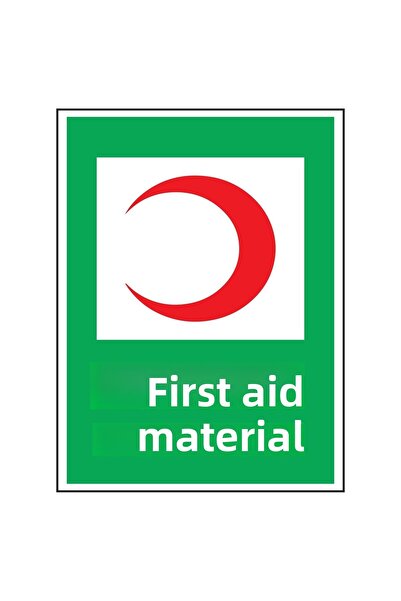 Lucena مادة المعونة الأولية المعدنية مقاس 15 سم × 20 سم علامة تحويل تحذيرية