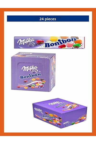 Milka حلوى بونيبون دراجي - 24 قطعة، 24.3 جرام (علبة واحدة)