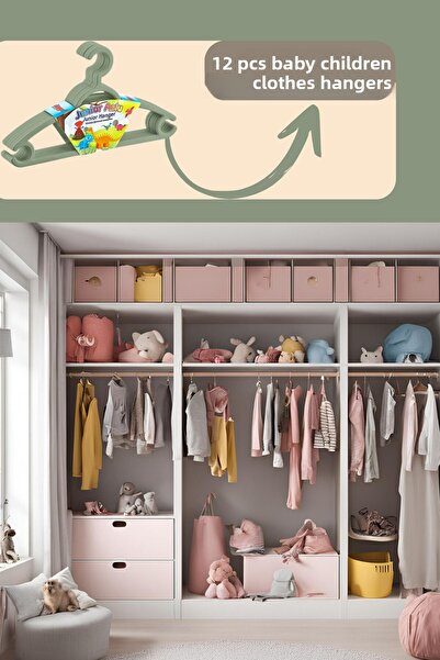 PONÇİK BEBEK GREEN 12'Li Umeraș pentru haine pentru bebeluși și copii - Organ...