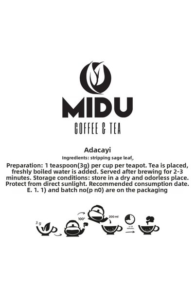 MİDU COFFEE & TEA شاي المريمية 150 غرام
