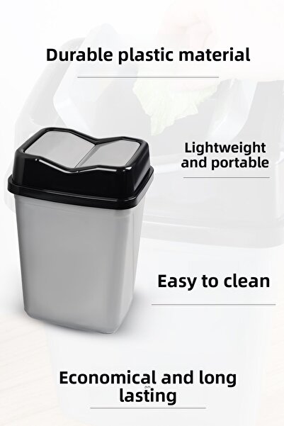 Meleni Home 5 Liter Double Lid Butterfly Trash Can - Countertop Trash Can Bathroom Kitchen Trash Can