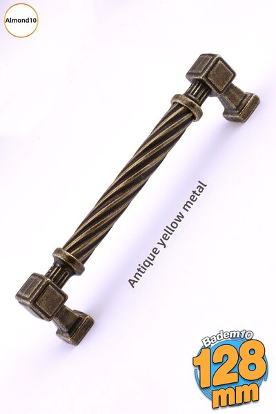Badem10 Burma Antique Galben Antique Metal Mâner 128 mm Mobilier Sertar Bucătărie Dulap Dulap Mânere moderne pentru capac