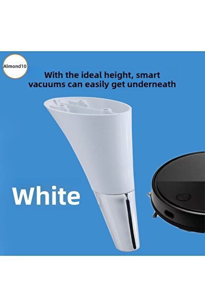 Badem10 Clara Set of 6 Furniture Sofa Sofa Bed Base Bed Tv Unit Support Leg 12 Cm Legs White Chrome