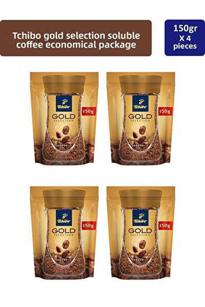 Tchibo 150 gr x 4 Pieces - Gold Soluble Coffee Economic Package