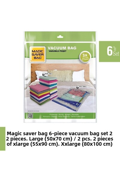 Magic Saver Bag مجموعة أكياس المكنسة الكهربائية المكونة من 6 قطع 2