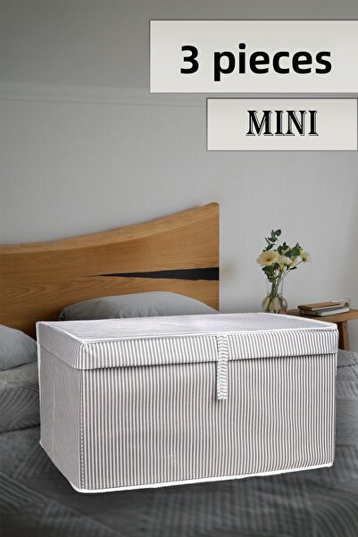 Nanteks Cutie organizatoare multifuncțională cu capac 3 bucăți 40x30x25 cm