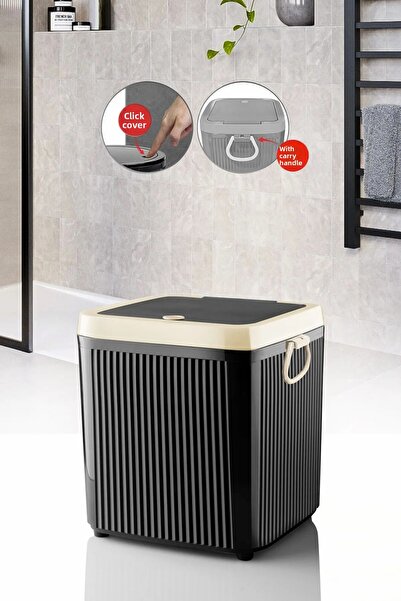 Kavi Entegre Plastik Countertop Click Lid Square Midi Trash Can 5Lt.