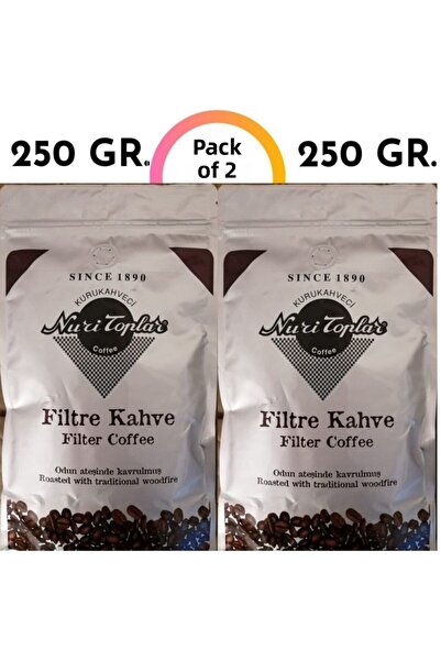 kurukahveci nuri toplar فلتر قهوة 250 جرام - مطحون مناسب لفلترين ورقيين()