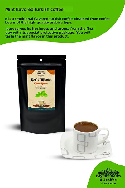 payitaht hurma Keyf-i Mihman - قهوة تركية بنكهة النعناع 100 جرام