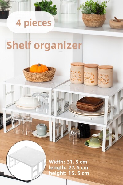 DORRY HOME Org-01 Organizator cu 4 rafturi Organizator în interiorul dulapulu...