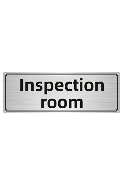 Özarslan Dizayn Examination Room Directional Sign 10Cmx20Cm Silver Color Metal