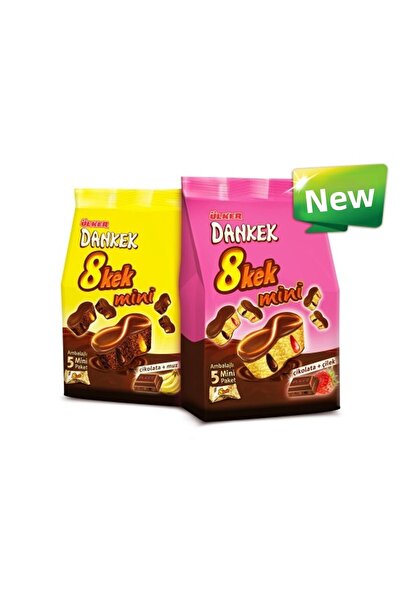Ülker Dankek Mini 8 Cake - Banana and Strawberry 80 Gr