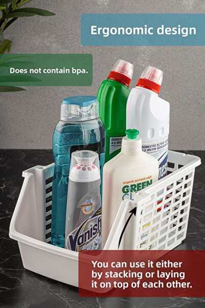 Meleni Home Stohovatelný organizér do koupelnové kuchyňské skříňky Police 20 cm