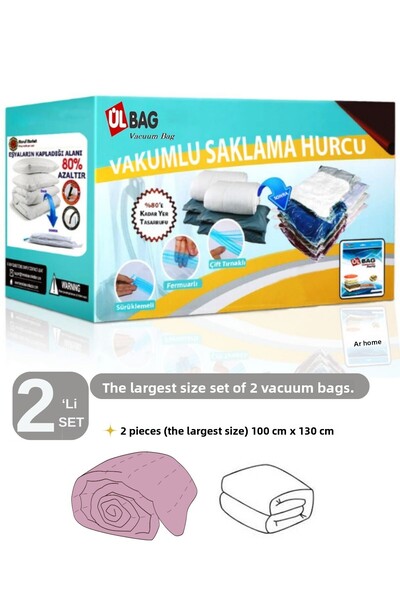 ÜLBAG 2-Piece Vacuum  Set Large Size 100 cm X 130 cm (for Double Quilt and Upholstery)