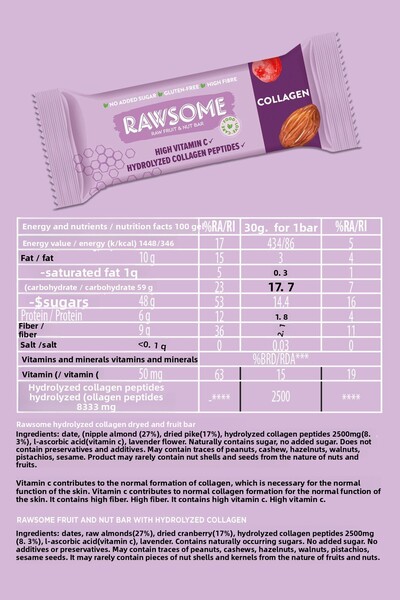 Rawsome عبوة تحتوي على 12 شريحة - فيتامين، خالي من الغلوتين ونباتي