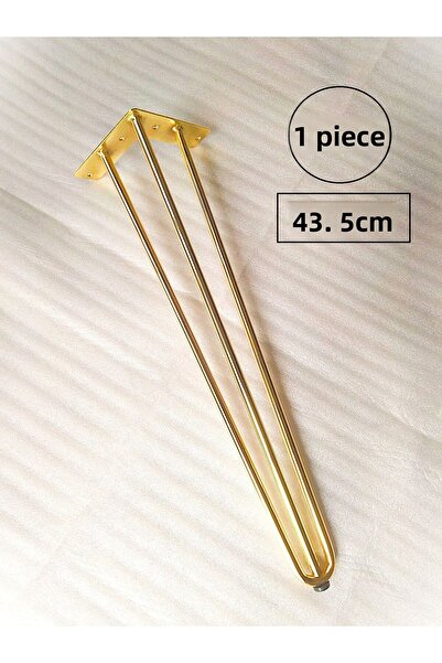 DEMONTEPARK 1 bucată-43,5 cm picior de ac de păr din metal, placat cu aur, picior de masă
