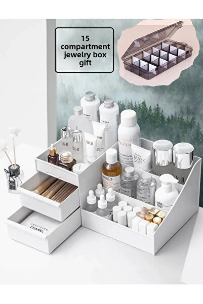 Bayev Ροζ Μακιγιάζ Χειλιών - Οργανωτής Συρταριού και Πινέλου, Πολυεπίπεδος Οργανωτής Γραφείου