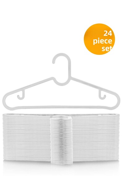 ESTİ 24 Τεμάχια - Λευκά Ρούχα, Φουλάρι, Πουκάμισο, Κρεμάστρα T-Shirt Άθραυστη...