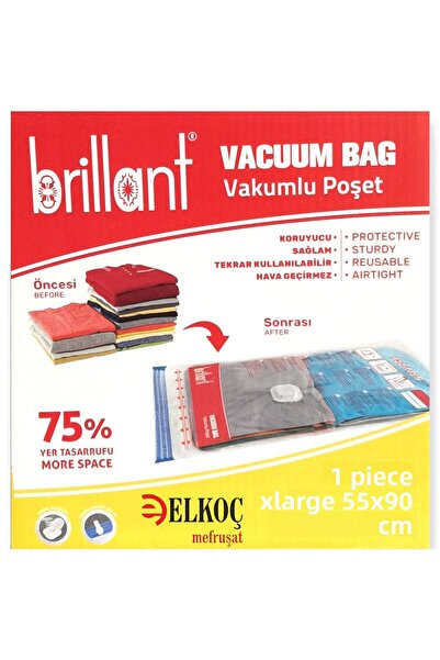 ELKOÇ MEFRUŞAT كيس تفريغ بلاستيك بريلانت 5 × 6 1 قطعة أبيض