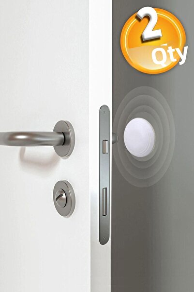 Badem10 Αυτοκόλλητο (ΛΕΥΚΟ) 2 τεμάχια Πώμα λαβής πόρτας Buffer Πώμα στοπ τοίχου πίσω από το στήριγμα