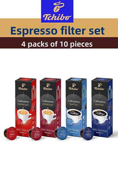 Tchibo طقم قهوة اسبريسو وفلتر 4 قطع من كافيسيمو 4x10