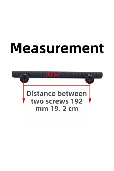 Badem10 Doruk (PREMIUM) Mobilier Bucătărie Sertar Dulap Dulap Negru 192 Mm Mânere Metalice Mâner Mâner