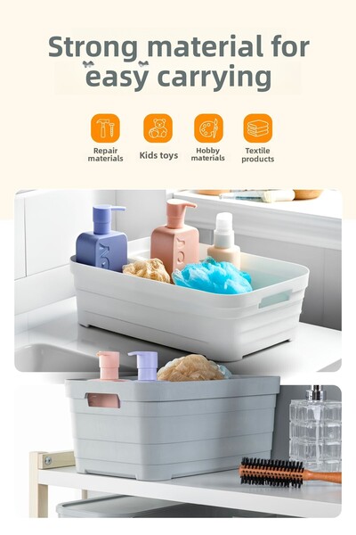 Vienev Cutie de depozitare de 5 litri cu 6 capace albastre