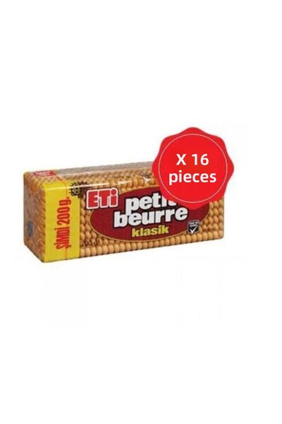 Eti بويور بسكويت كلاسيك 200 جرام × 16 قطعة