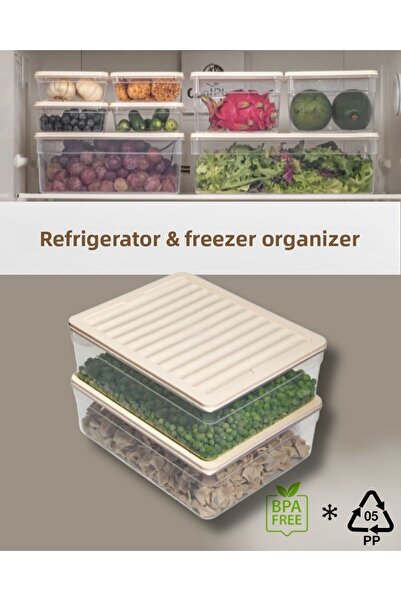 VZN Horizontal Door Refrigerator Freezer Organizer Fridge Storage Container Send Message for 2 Colors