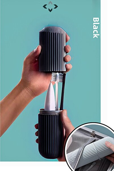 LİGROUND حاوية حمل وتخزين ملحقات السفر باللون الأسود