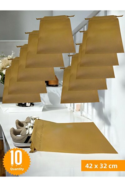 Balkan Room Beige Drawstring Shoe Storage Bag Travel Pouch and Closet Drawer ...