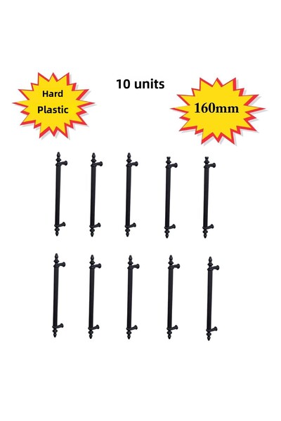 HOMDEP 160 mm Mobilier negru Sertar de bucătărie Dulap dulap Mâner Mâner 10 buc Negru