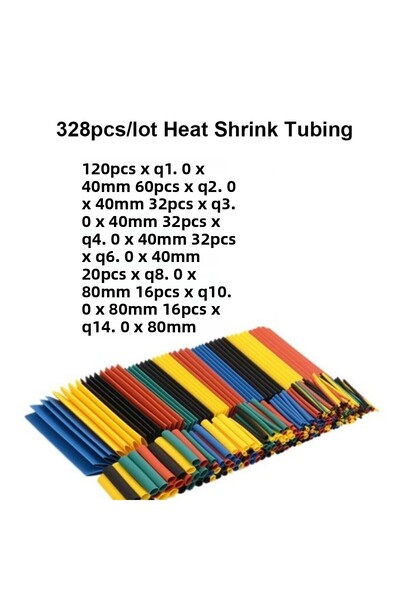 Choice 164/328/530 قطعة 2:1 أنبوب انكماش البولي أوليفين المتنوع معزول بتغليف الأسلاك والكابلات