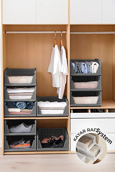 Kitchen Life Sistem de rafturi glisante din 3 piese Sertar organizator în dulap și organizator multifuncțional