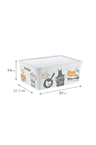 Smartware Stafi Patterned Multi-Purpose Box with Lid 12 Lt