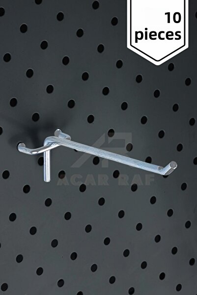 Acar Raf خطاف فون 10 قطع 20 سم لوح وقضيب سلكي لرف الستارة