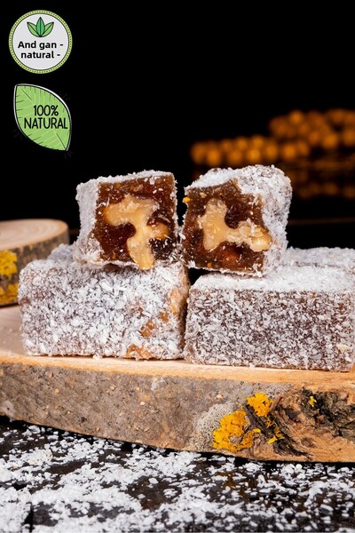 SAFRANTAT البهجة التركية مع التين والجوز مع الزعفران - نباتي، خالي من الجلوكوز، طبيعي 100% (NET 380 GR)