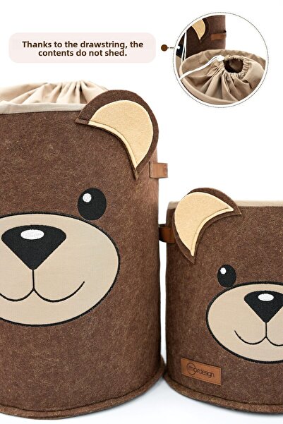 mordesign Storage Box,In-Cabinet Laundry/Toy Organizer, Small Multi-Purpose Dirty Basket, Morbear Series