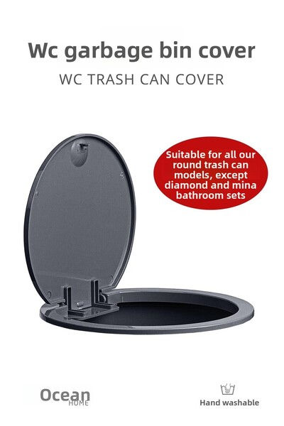 Okyanus Home Anthracite Round Replacement Trash Can Lid