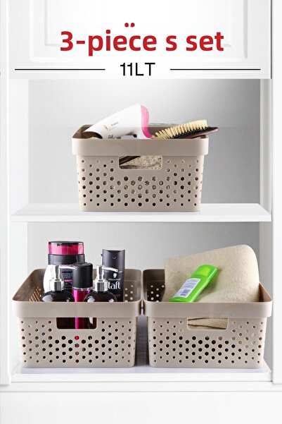 Nandy Home 3 Τεμάχια 11LT Πολλαπλών Χρήσεων Organizer Πεντάγωνο Καλάθι