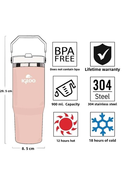 IGLOO Powder Thermos 900ml Flask Pink