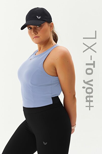 bilcee Sutien pentru corp pentru femei, albastru, cu gâtul turn, pentru sport și ocazional, cu susținere, 9209