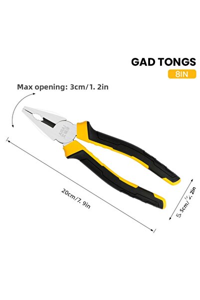 Choice1 2808 AIRAJ كماشة سلكية مقاس 6/8 بوصة ذات فتحة كبيرة حادة متعددة الاست...