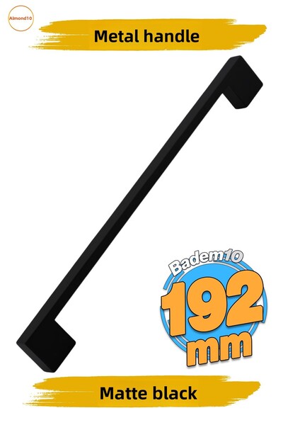 Badem10 Στενή γέφυρα (192 mm - 19,2 cm) Μαύρα μεταλλικά έπιπλα Συρτάρι κουζίν...