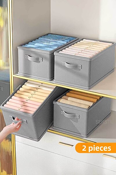 Serstil 2 Pieces - Clothing Storage Box Organizer 45X25X20Cm